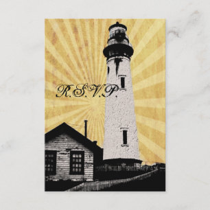 Nautical Lighthouse - RSVP-Reaktion auf Hochzeiten RSVP Karte