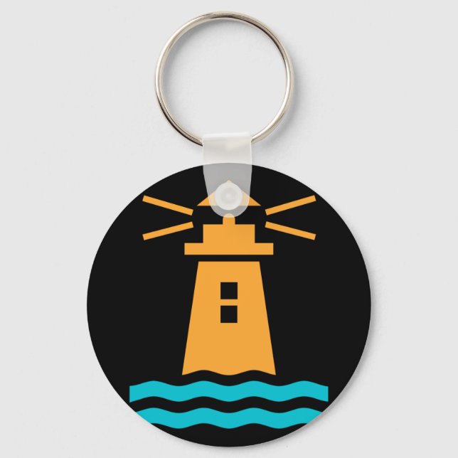 Nautical Lighthouse Theme Schlüsselanhänger (Vorderseite)