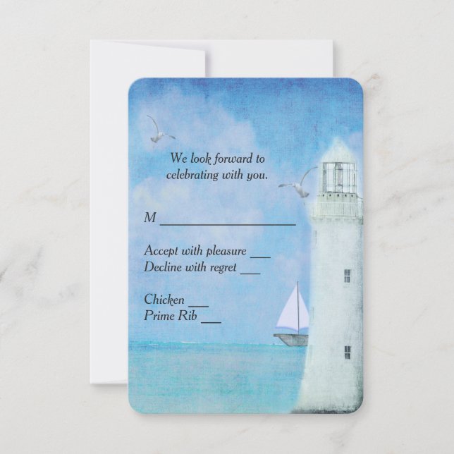 Nautical Lighthouse UAWG RSVP Karte (Vorderseite)