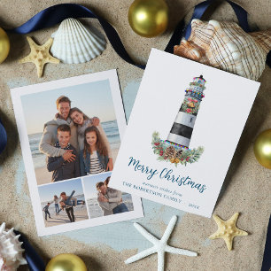 Nautical Lighthouse Wasserfarbe 3 Foto Weihnachten