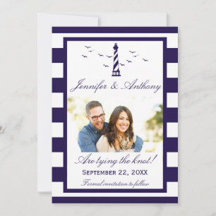 Nautical Lighthouse Wedding Foto Save the Date