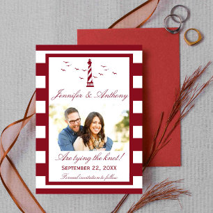 Nautical Lighthouse Wedding Foto Save the Date