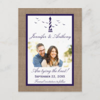 Nautical Lighthouse Wedding Foto Save the Date