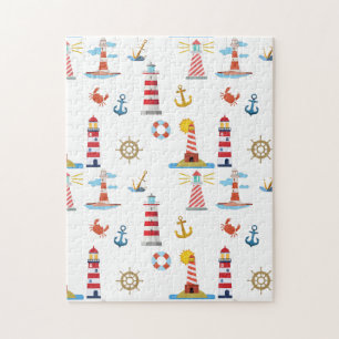 Nautical Lighthouses Ocean Themed Puzzle