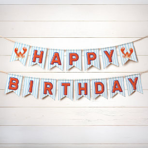 Nautical Lobster Alles Gute zum Geburtstag Wimpelkette