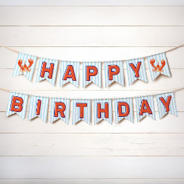 Nautical Lobster Happy Birthday Wimpelkette