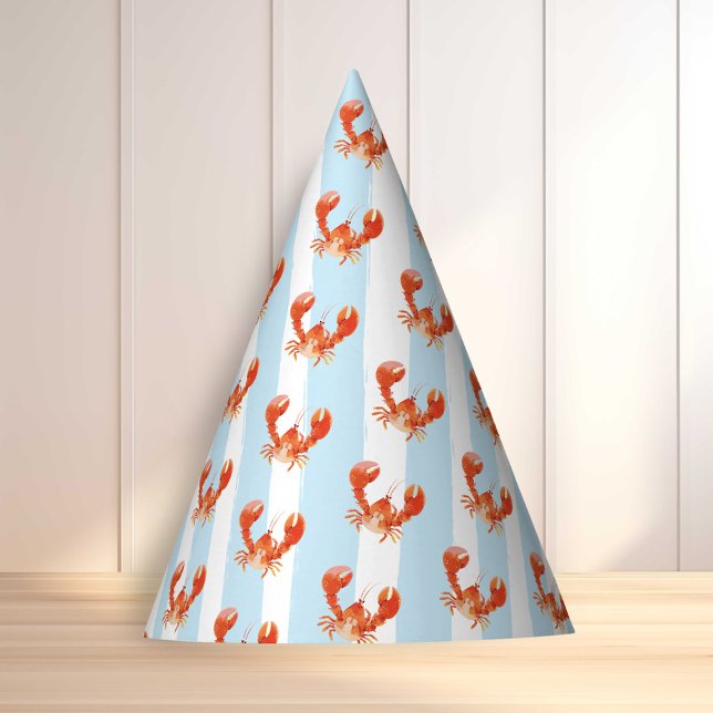 Nautical Lobster Kids Birthday Partyhütchen (Von Creator hochgeladen)