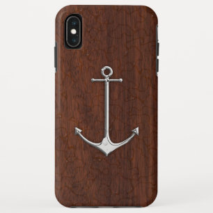 Nautical Mahogany Anchor Steel Case-Mate iPhone Hülle