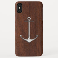 Nautical Mahogany Anchor Steel