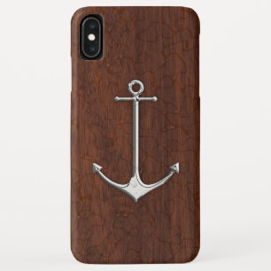 Nautical Mahogany Anchor Steel Case-Mate iPhone Hülle
