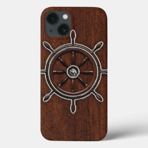 Nautical Mahogany Anchor Steel Case-Mate iPhone Hülle