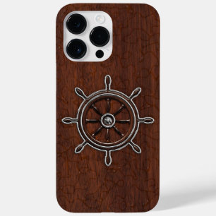 Nautical Mahogany Anchor Steel Case-Mate iPhone 14 Pro Max Hülle