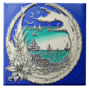 Nautical Marine Life Keramik Art Nr. 10 Fliese