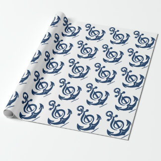 Nautical Melody Anchor Geschenkpapier
