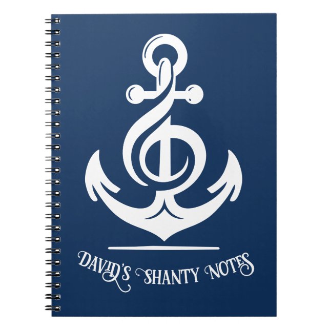 Nautical Melody Anchor Notizblock (Vorderseite)