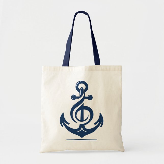 Nautical Melody Anchor Tragetasche (Vorne)