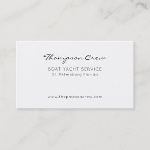 Nautical Minimal Typografy Sailing Crew Visitenkarte