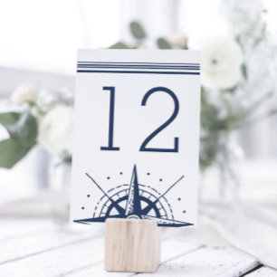 Nautical Modern Table Number Tischnummer