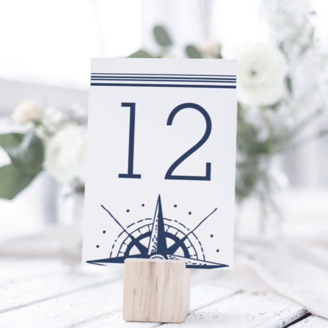 Nautical Modern Table Number Tischnummer (Von Creator hochgeladen)