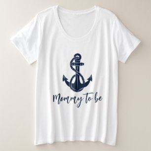 Nautical Mommy soll Kinderdusche nach Maß sein Große Größe T-Shirt