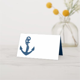 Nautical Navy Blue Anchor Wedding Brautparty Platzkarte
