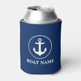 Nautical Navy Blue Anker Ihr Name für das Schiff Dosenkühler