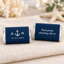 Nautical Navy Blue Custom Wedding Initials