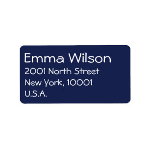 Nautical Navy Blue Wedding Address Labels Adressaufkleber