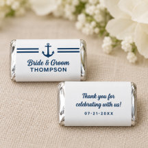 Nautical Navy White Wedding Monogram