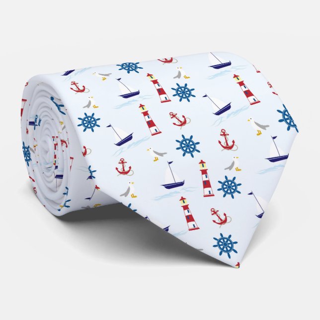 Nautical Neck Tie Krawatte (Gerollt)