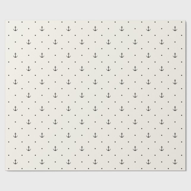 Nautical Ocean Anchor Geschenk Geschenkpapier (Flach)