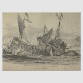 Nautical Octopus Boat Ephemera Decoupage Ship Seidenpapier