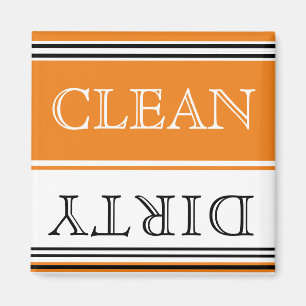 Nautical Orange Geschirrspüler sauber Magnet