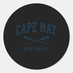 Nautical Paddles Sports Oars von Cape May New Jers Runder Aufkleber