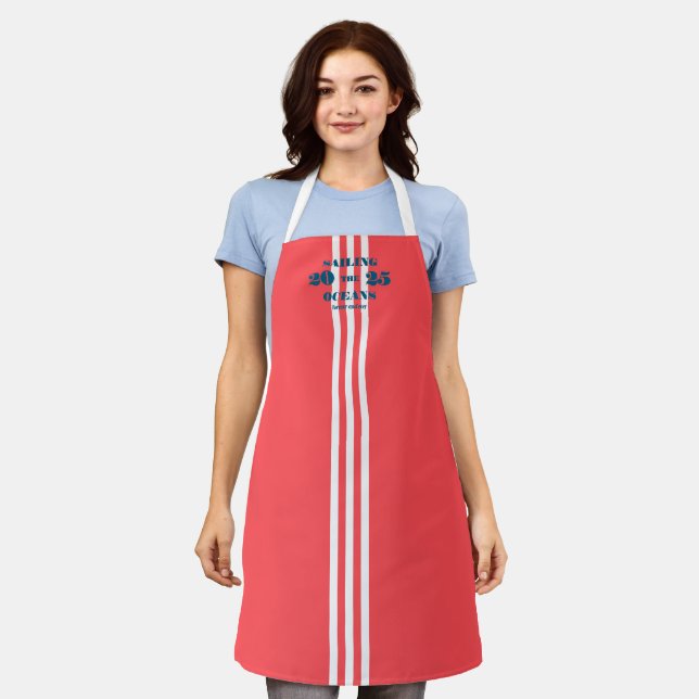 Nautical Party Apron Schürze (Getragen)