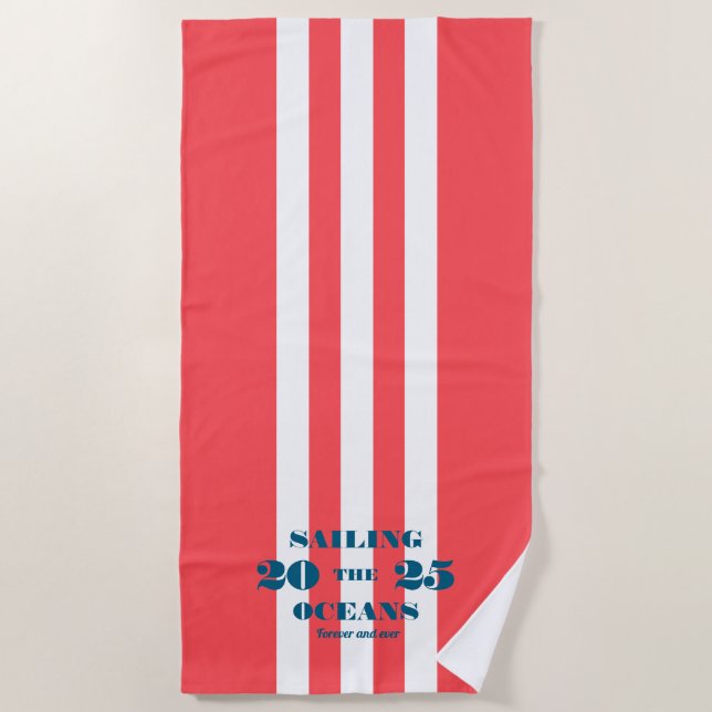 Nautical Party Beach Towel Strandtuch (Vorderseite)