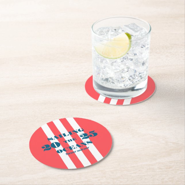 Nautical Party Paper Coaster Runder Pappuntersetzer (Vor Ort)