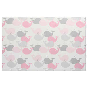 Nautical Pink Gray Whale Ocean Animes Sea Life Stoff