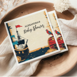 Nautical Pirate Baby Dusche Serviette