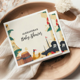 Nautical Pirate Ship Ahoy Es ist ein Junge Serviette