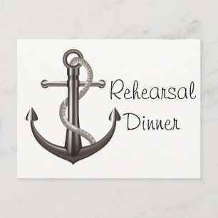 Nautical Probe Dinner Ship Anchor Hochzeit Postkarte