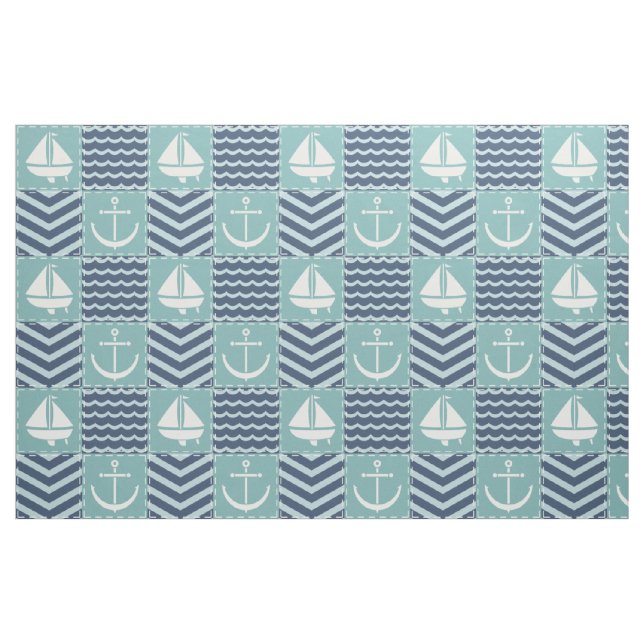 Nautical Quilt Fabric Stoff (Yard (91,4 cm))