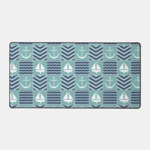 Nautical Quilt Schreibtischunterlage