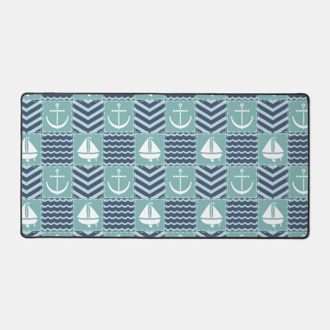 Nautical Quilt Schreibtischunterlage (Vorderseite)