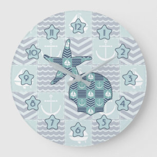 Nautical Quilt Uhr