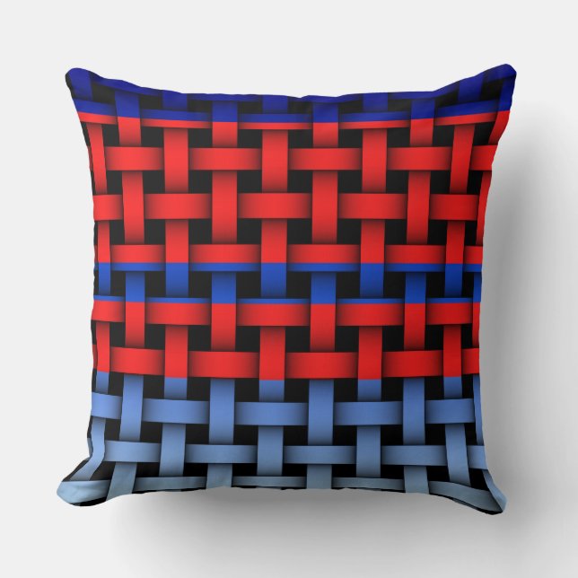 Nautical Red Blue Pillow 100% Baumwolle 20" Square Kissen (Vorderseite)