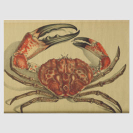 Nautical Red Crab Ephemera Decoupage Seidenpapier