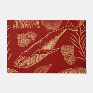 Nautical Red Doormat Fußmatte