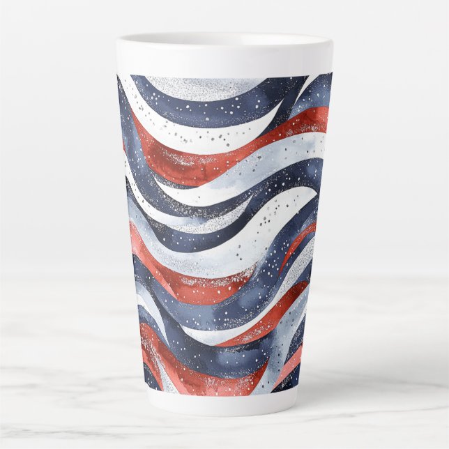 Nautical Red White Blue   Milchtasse (Vorderseite)