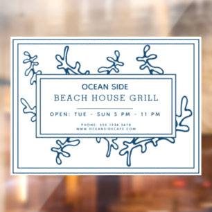 Nautical Restaurant, Retail oder Beach House Miete Fensteraufkleber